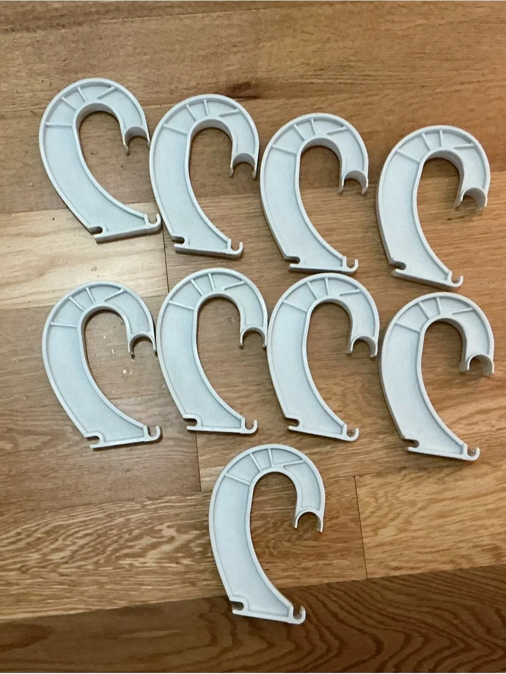 SuperSlide 6 in. x 1 in. White Closet Rod Brackets (set of 9)